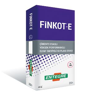 Finkot-E Elyaf Takviyeli Isı Yalıtım Plaka Sıvası 25 kg