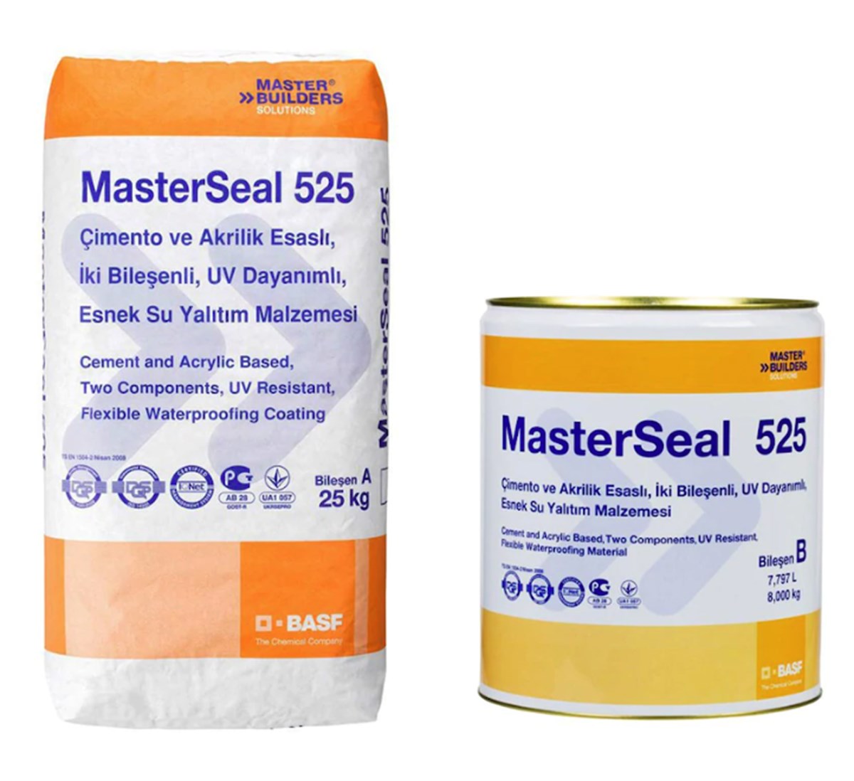Masterseal 525 İki Bileşenli, UV Dayanımlı, Esnek Su Yalıtım Malzemesi 33 kg