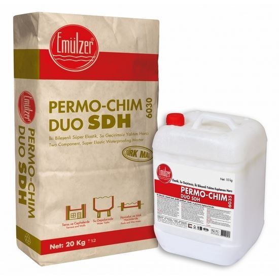 Permo Chim Duo SDH İki Bileşenli Süper Elastik Su Geçirimsiz Yalıtım Harcı (20 kg + 10 kg)
