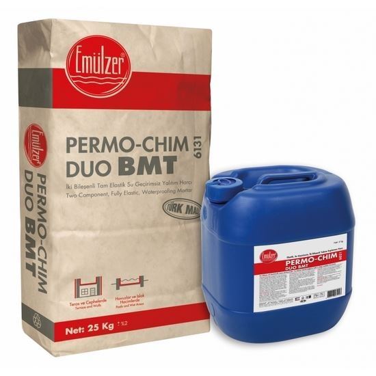 Permo Chim Duo BMT İki Bileşenli Tam Elastik Su Geçirimsiz Yalıtım Harcı (25 kg + 6 kg)