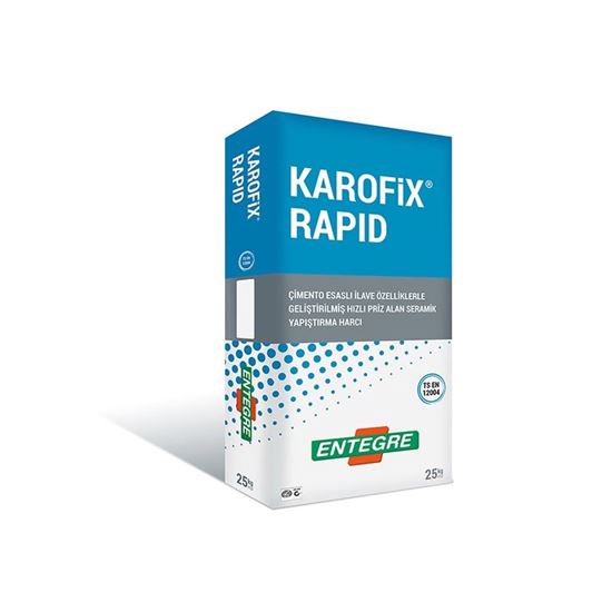 Karofix Rapid C2FT Çimento Esaslı İlave Özelliklerle Geliştirilmiş Hızlı Priz Alan Seramik Yapıştırma Harcı 25 kg