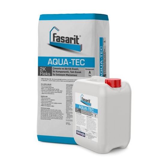 Fasarit Aqua-Tec 2K Fleks Tam Elastik Su Yalıtım Malzemesi (20 kg + 10 kg) Set