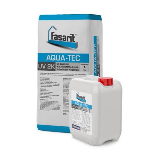 Fasarit Aqua-Tec UV 2K Esnek Su İzolasyon Malzemesi (25 kg + 8 kg) Set