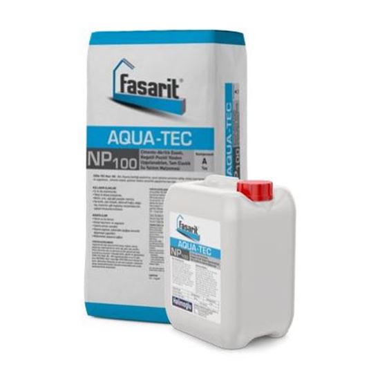 Fasarit Aqua-Tec NP 100 Beyaz Tam Esnek Su İzolasyon Malzemesi (25 kg + 10 kg) Set