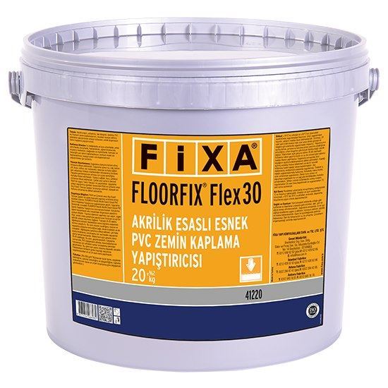 FLOORFİX Flex 30 Akrilik Esaslı Esnek PVC Zemin Kaplama Yapıştırıcısı 20 kg