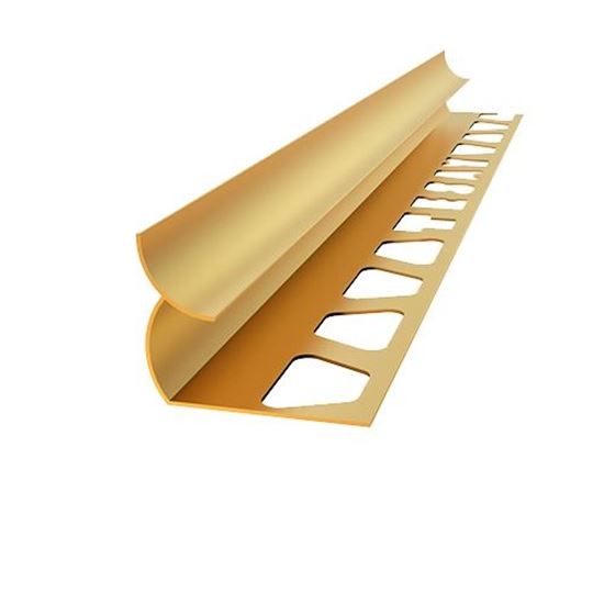 10 mm Eko Alüminyum İç Köşe Fayans Profili 270 cm Sarı Eloksal