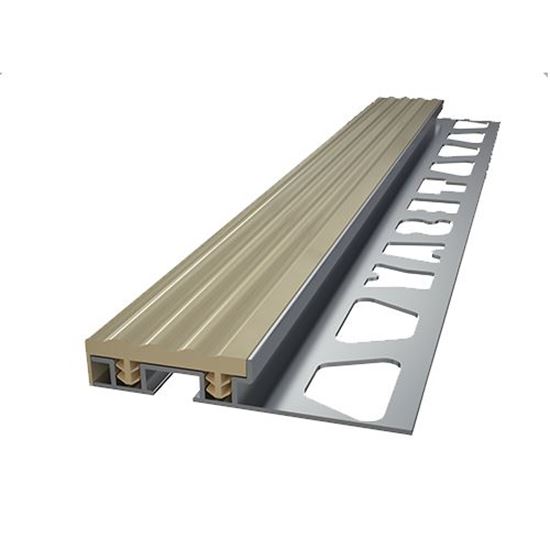 13 mm PVC Bantlı Merdiven Basamak Profili 250 cm Bej