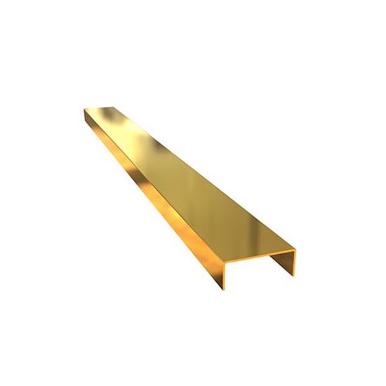 15 mm Paslanmaz Çelik Bordür Profili 270 cm Ayna Sarı 0.60 mm